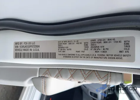 2023 Jeep Grand Cherokee L Summit 4X4 from USA, damaged, VIN 1C4RJKEG0P8722604